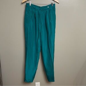 Vintage Clio women’s medium silk pants classic preppy old money